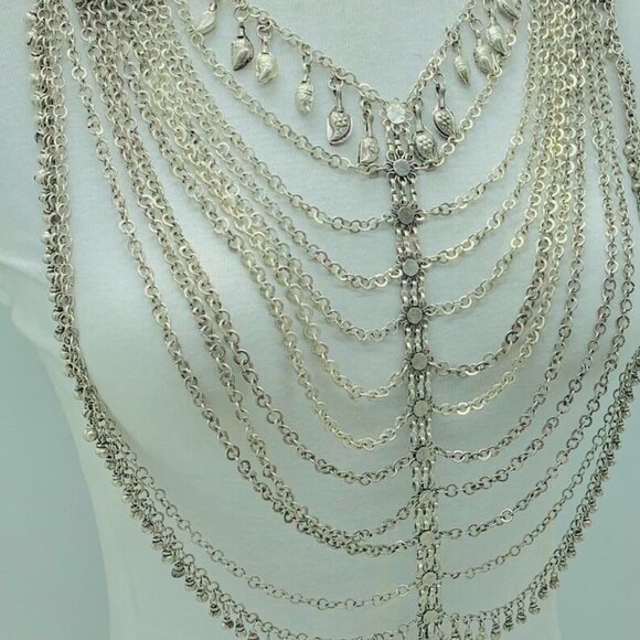 Multi-Strand Necklace, Oversized Handmade Kuchi Necklace - Picture 5 of 10